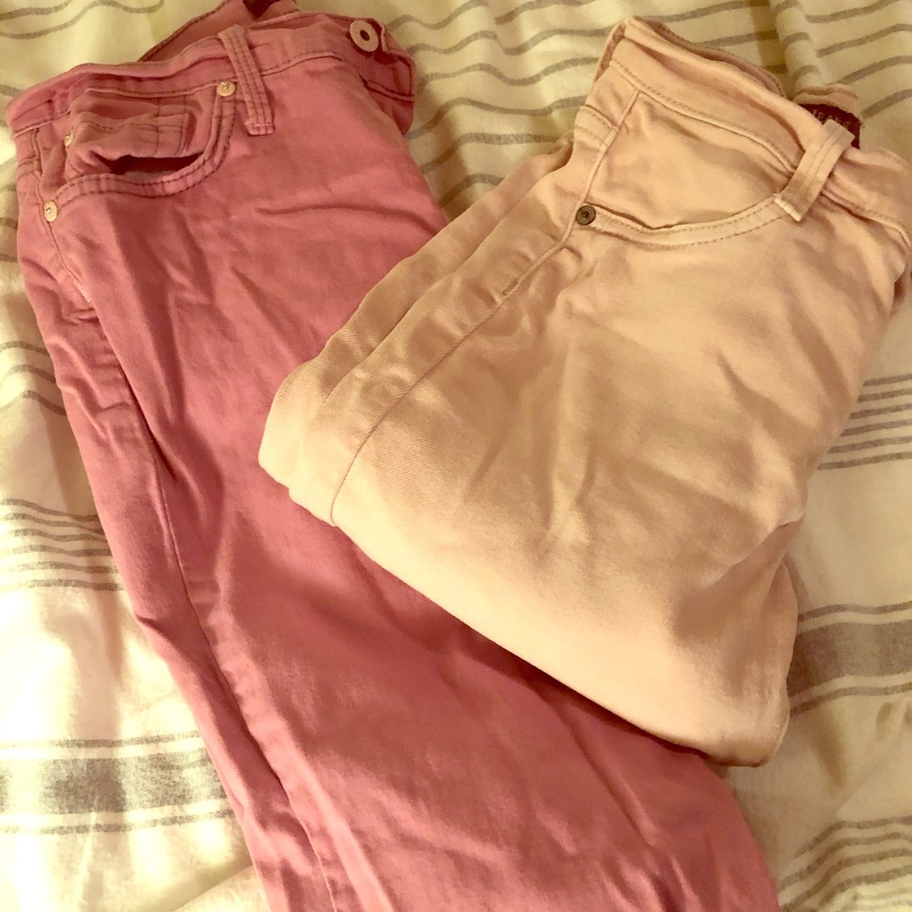 James jeans guc 2 for $30 light pink & dark pink